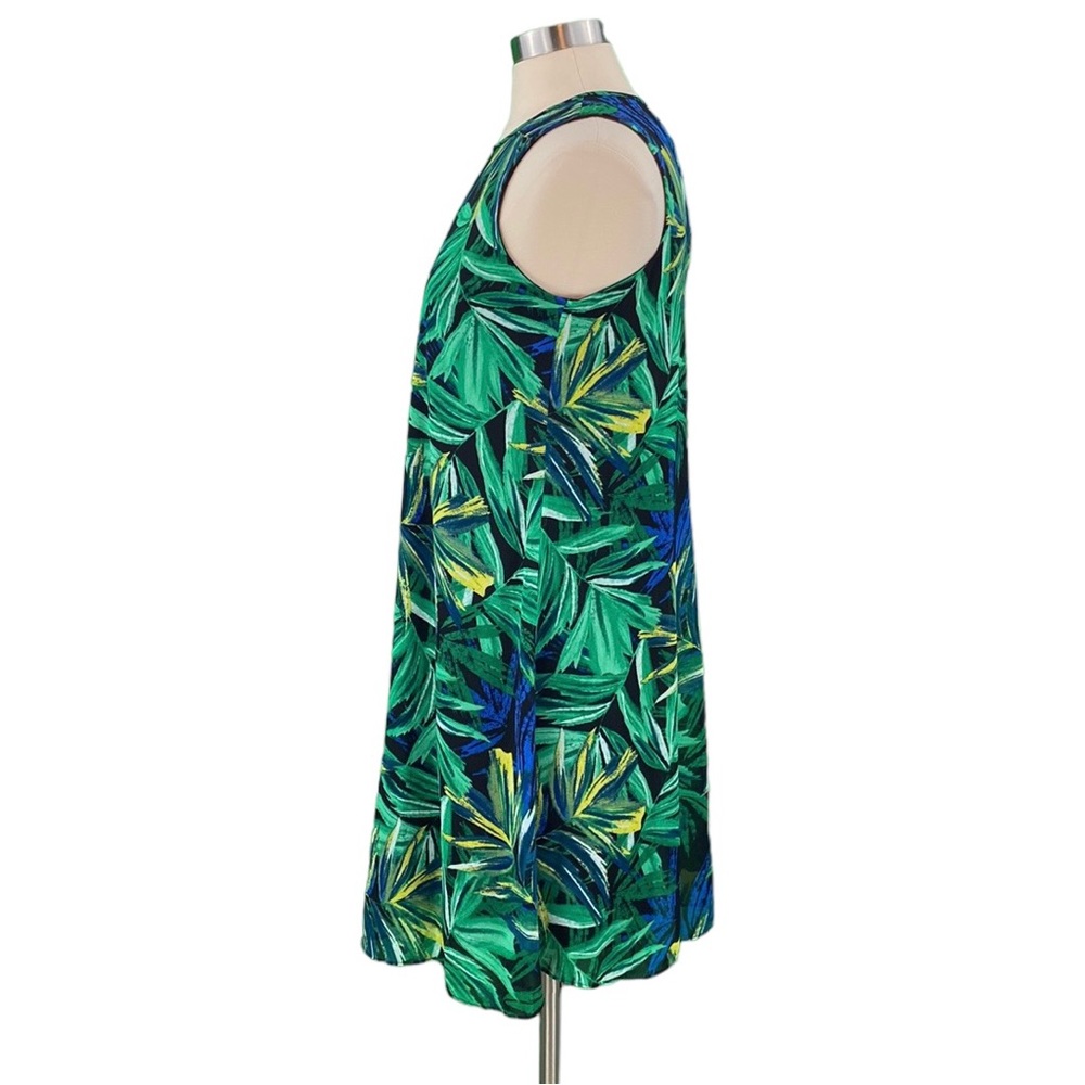 Calvin Klein Tropical Print Sleeveless Shift Dress - Picture 11 of 16